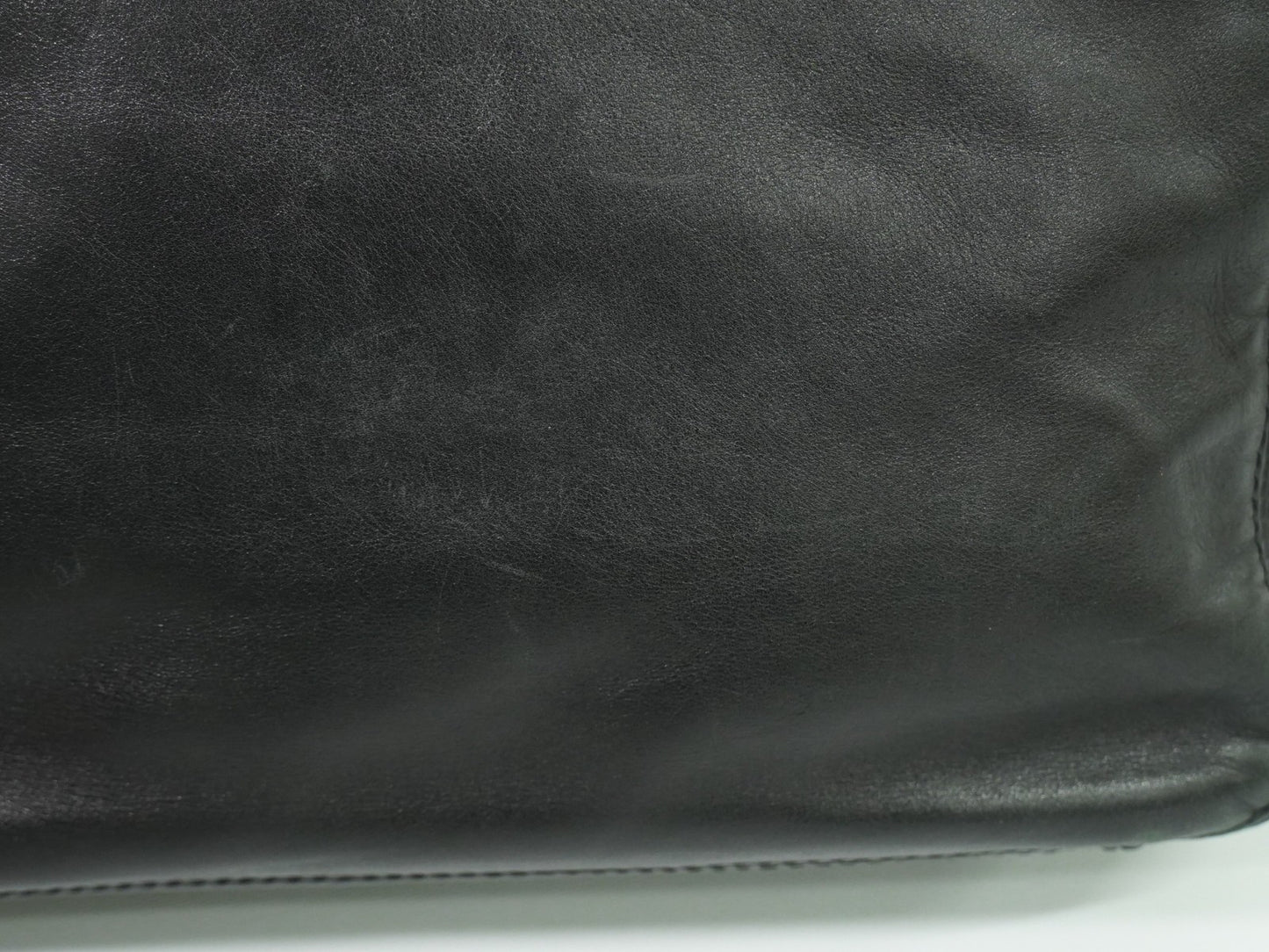 Chanel Vintage CC Resin Chain Tote Leather, BLACK, LEATHER, Tote bag