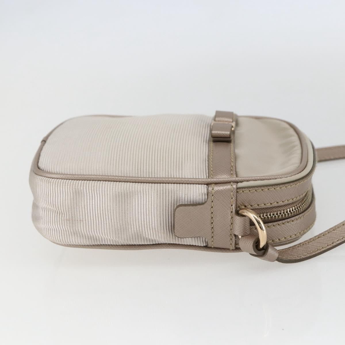 Salvatore Ferragamo Vala Shoulder Bag Nylon, BEIGE, NYLON, Shoulder bag