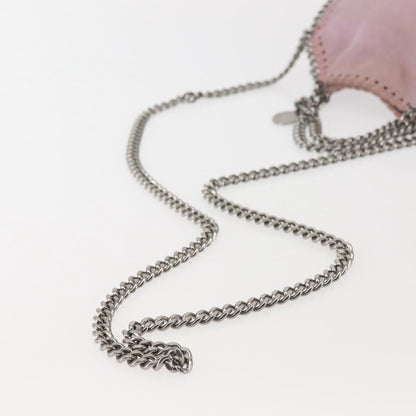 Stella McCartney Falabella Fold Over Crossbody Bag Suede, PINK, SUEDE, Crossbody bag