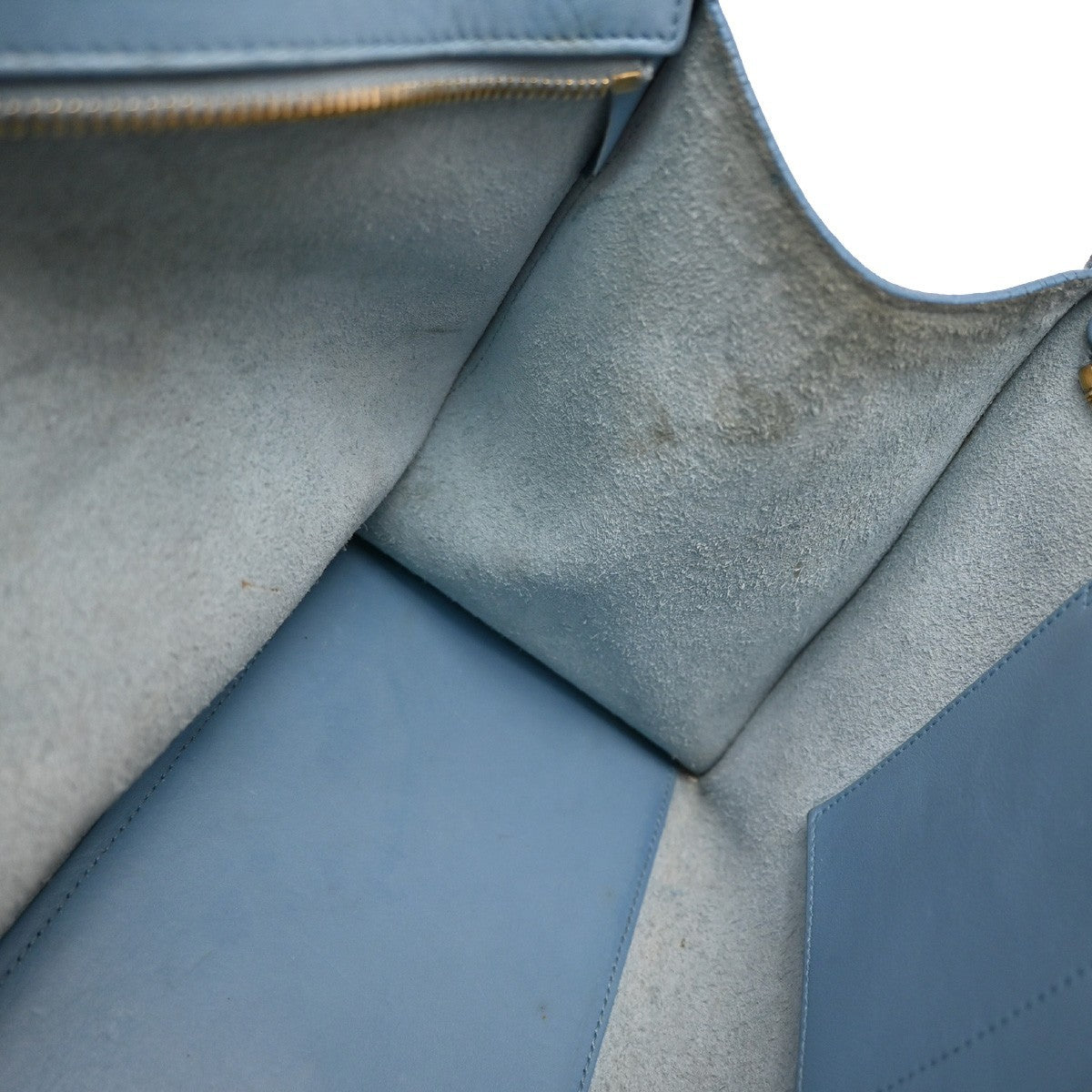 Saint Laurent Classic Y Cabas Leather, BLUE, LEATHER, Tote bag