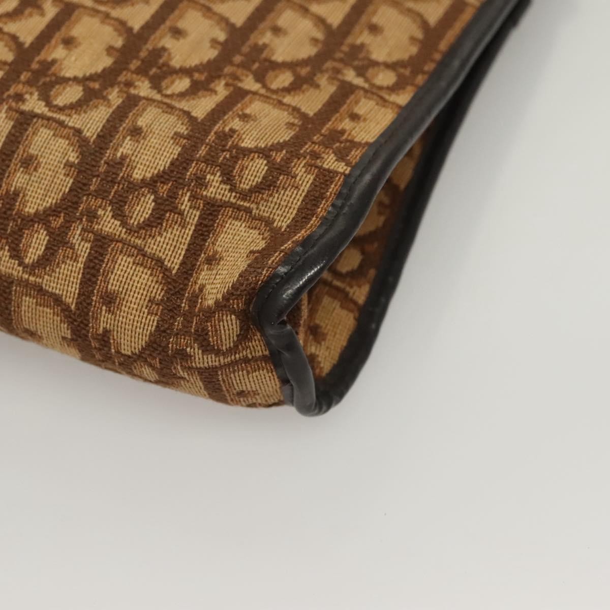 Christian Dior Vintage Trotter Shoulder Bag Canvas, BROWN, CANVAS, Shoulder bag