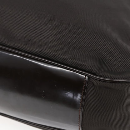 Gucci Vintage Bamboo Handle Bag Nylon, BROWN, NYLON, Handbag