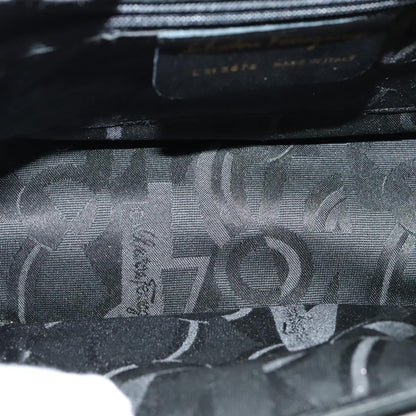 Salvatore Ferragamo Vala Shoulder Bag Suede, BLACK, SUEDE, Shoulder bag