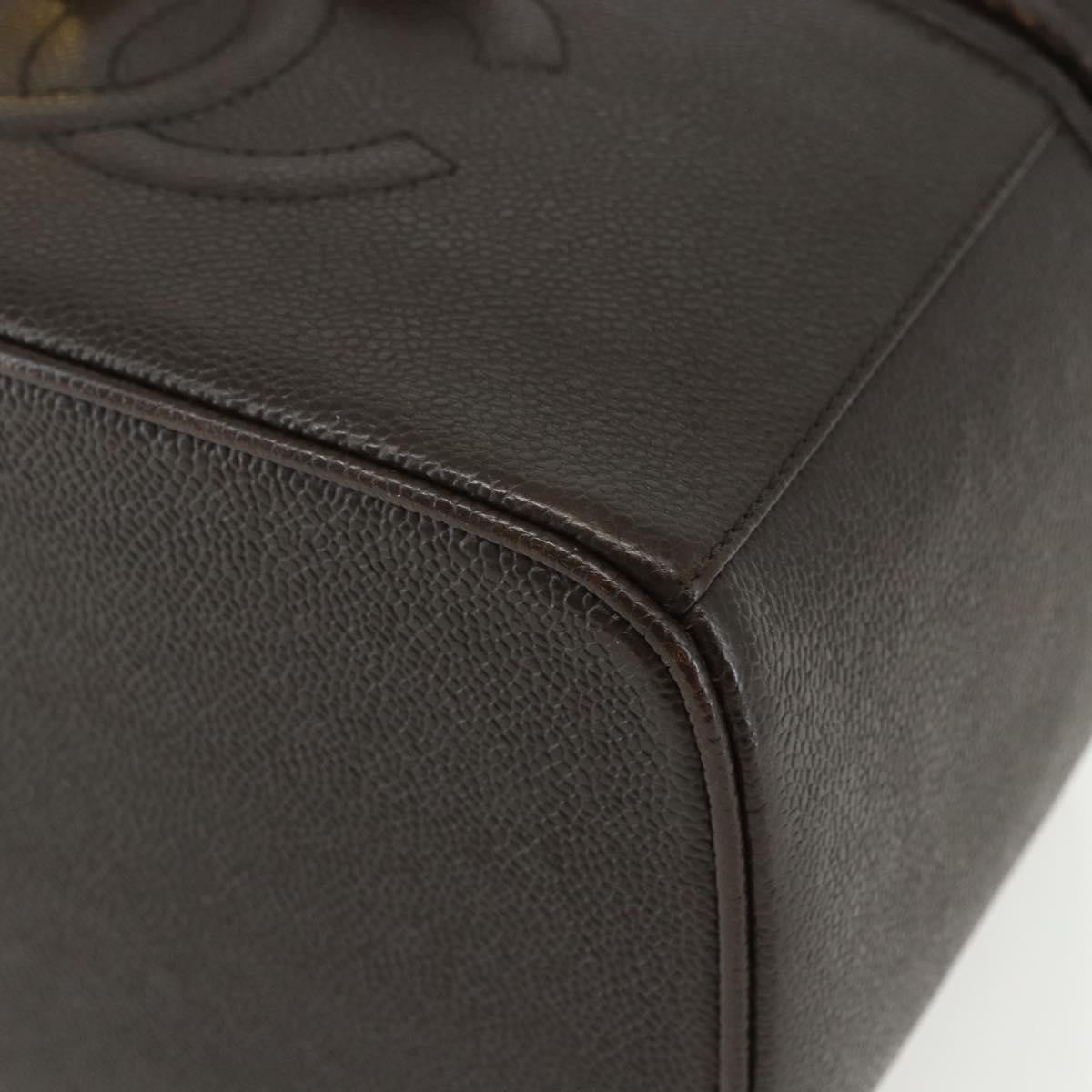 Chanel Vintage Timeless Vanity Case Caviar, BROWN, LEATHER, Handbag