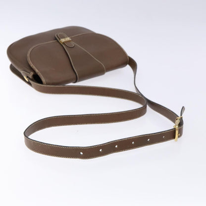 Christian Dior Vintage CD Flap Shoulder Bag Leather, BROWN, LEATHER, Shoulder bag