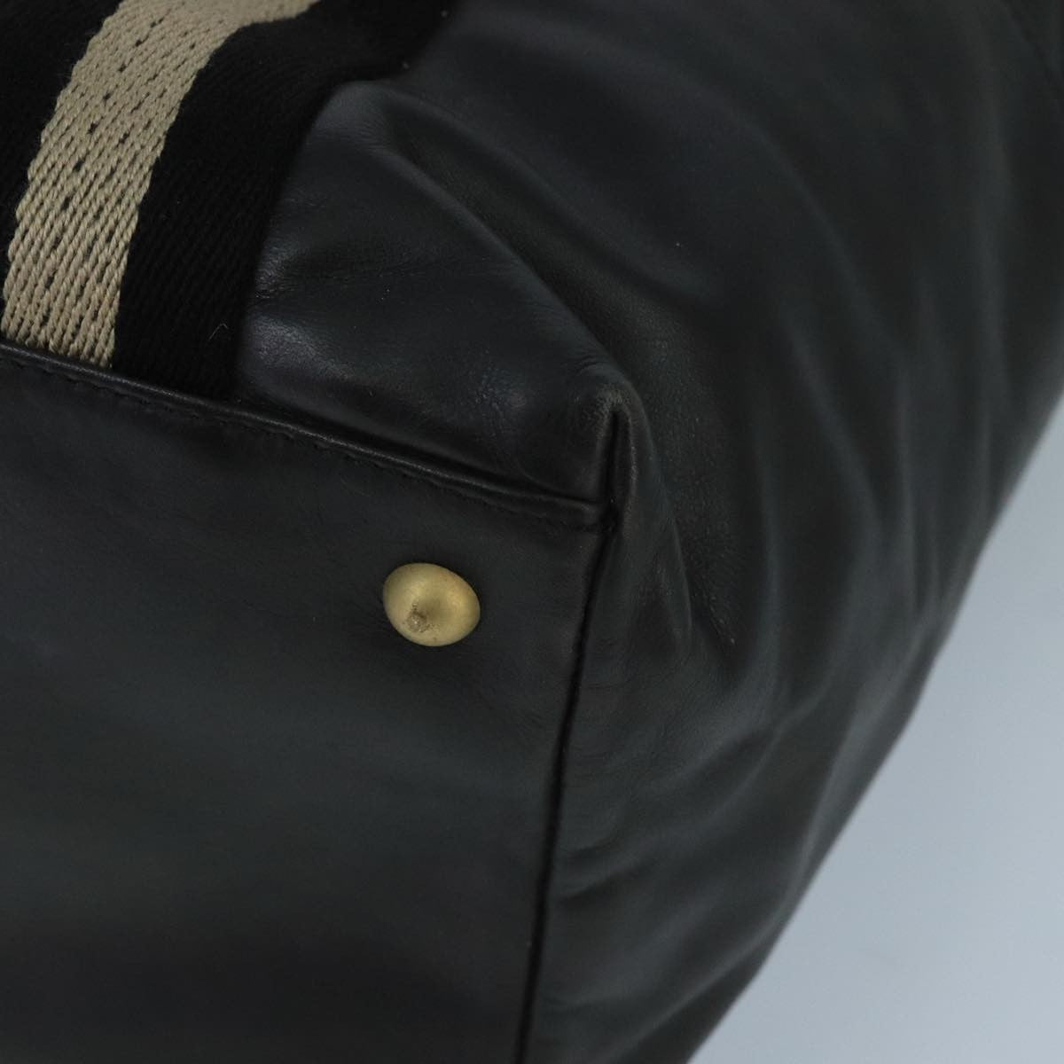 Bally Vintage Tote Bag Leather, BLACK, LEATHER, Tote bag