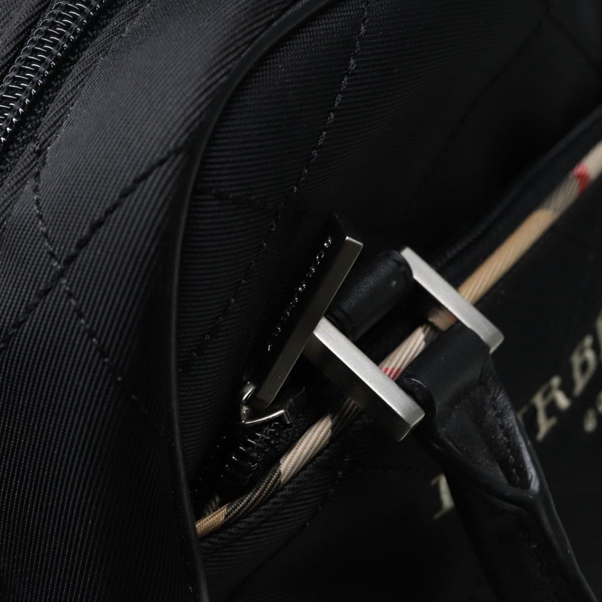 Burberry Golf handbag Nylon, BLACK, NYLON, Handbag