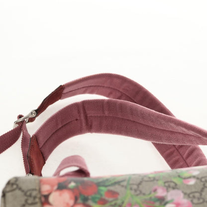 Gucci Buckle Backpack Blooms Print GG Coated Canvas, BEIGE, CANVAS, Backpack