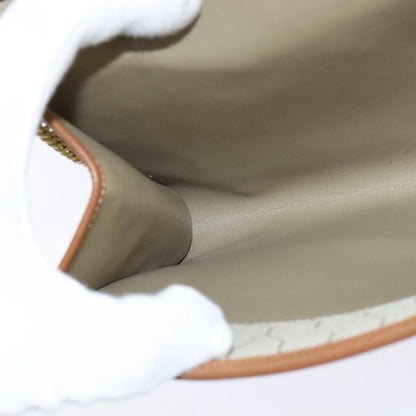 Christian Dior Vintage Honeycomb chain Canvas, BEIGE, CANVAS, Shoulder bag