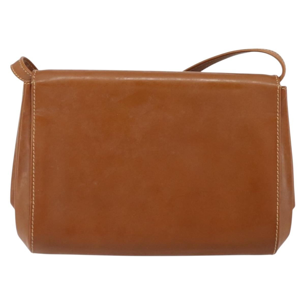 Gucci Vintage Shoulder Bag Leather, BROWN, LEATHER, Shoulder bag