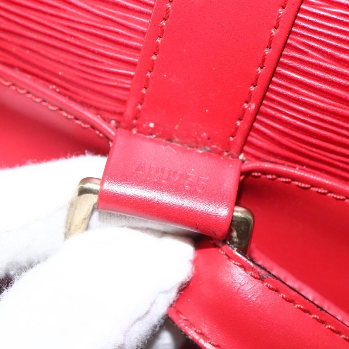 Louis Vuitton Randonnee Backpack Epi Leather, RED, LEATHER, Shoulder bag