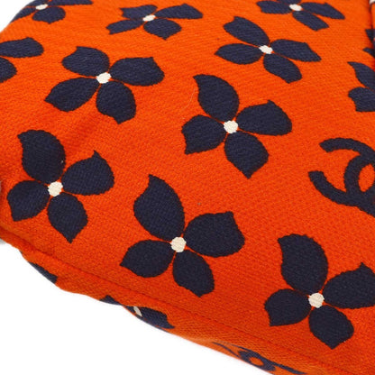 Chanel Vintage Frame Shoulder Bag Printed Canvas, ORANGE, CANVAS, Tote bag