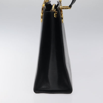 Salvatore Ferragamo Gancini Shoulder Bag Leather, BLACK, LEATHER, Shoulder bag