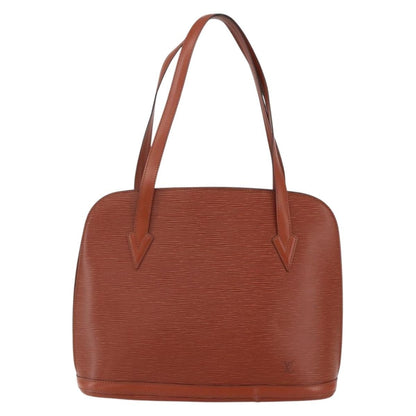 Louis Vuitton Lussac Handbag Epi Leather, BROWN, LEATHER, Shoulder bag