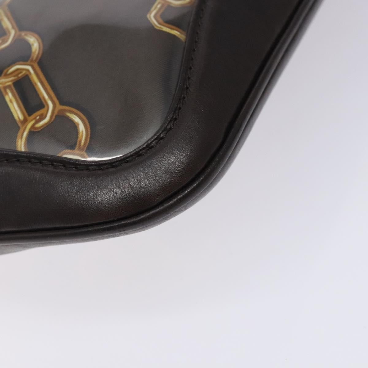 Louis Vuitton Charms Pochette PVC Over Printed Silk, BROWN, CANVAS, Clutche & pouche