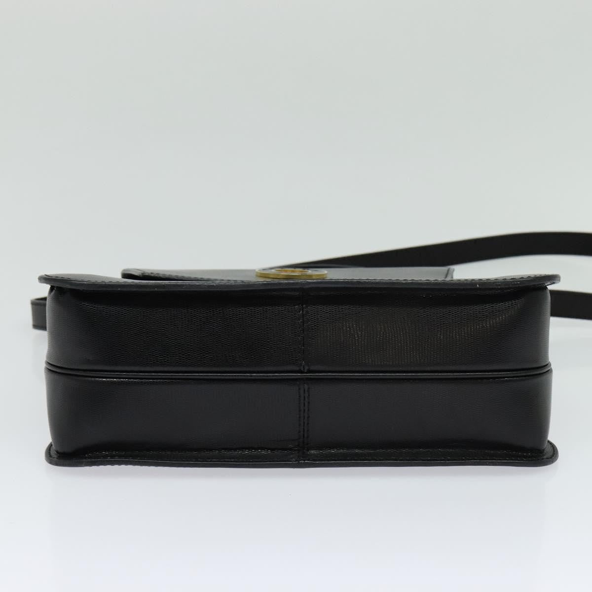 Celine Circle Logo Handbag Leather, BLACK, LEATHER, Handbag