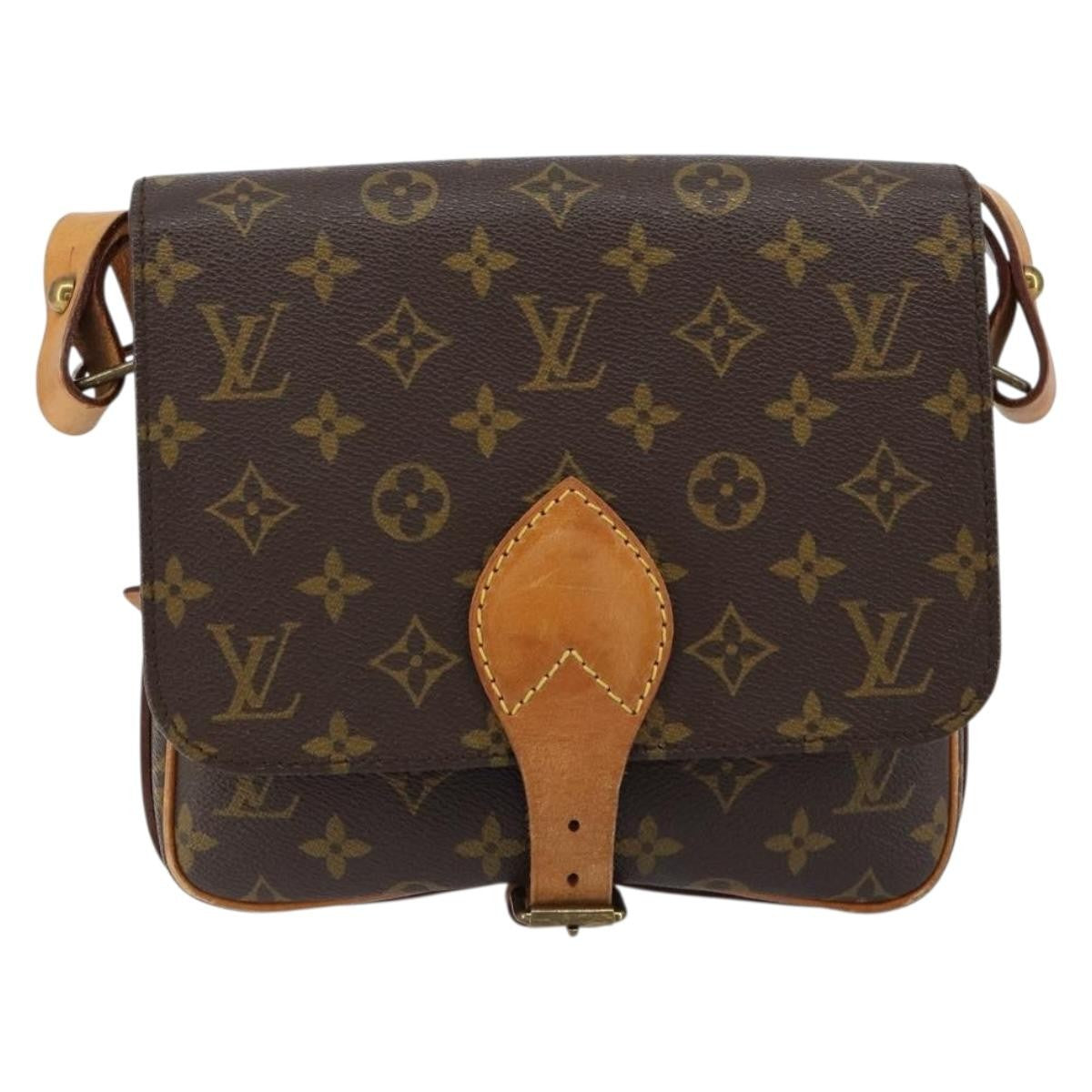 Louis Vuitton Cartouchiere Handbag Monogram Canvas, BROWN, CANVAS, Shoulder bag