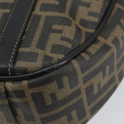 Fendi Zucca spalmati Zucca canvas spalmati flap rounded, BROWN, CANVAS, Handbag