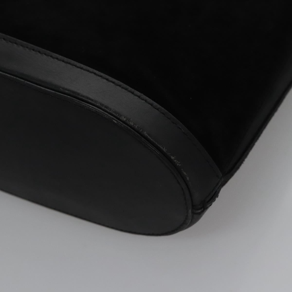 Celine Shoulder Bag Suede and leather, BLACK, SUEDE, Shoulder bag