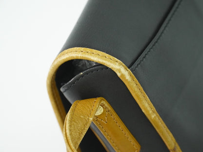 Celine Vintage Shoulder Bag Leather, BLACK, LEATHER, Shoulder bag