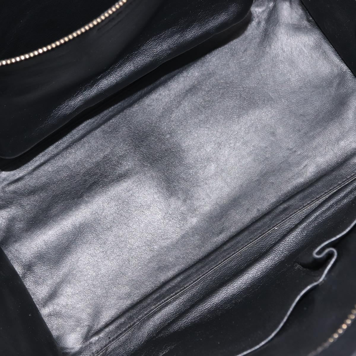 Celine Luggage Bag Denim and leather, BLACK, DENIM_JEANS, Handbag