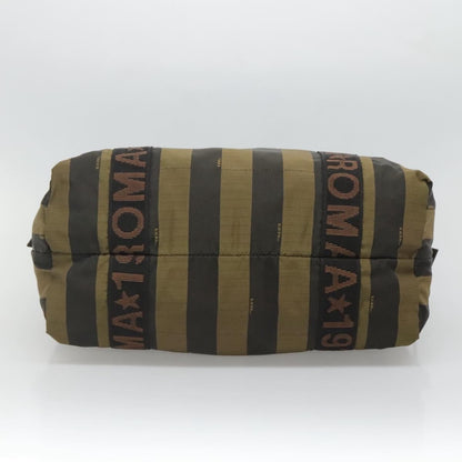 Fendi Vintage Logo Pequin Weekender Bag Canvas, BROWN, NYLON, Tote bag