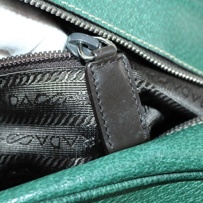 Prada Vintage Boston Bag Leather, GREEN, LEATHER, Travel bag
