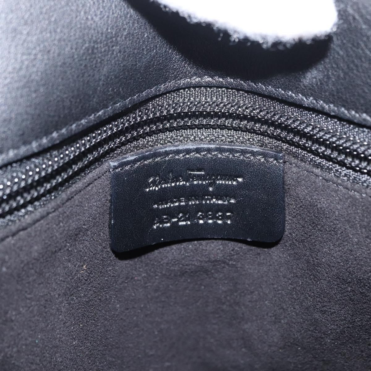 Salvatore Ferragamo Gancini Tote Leather, BLACK, LEATHER, Tote bag