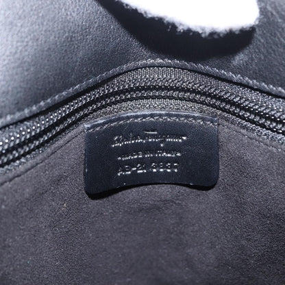 Salvatore Ferragamo Gancini Tote Leather, BLACK, LEATHER, Tote bag