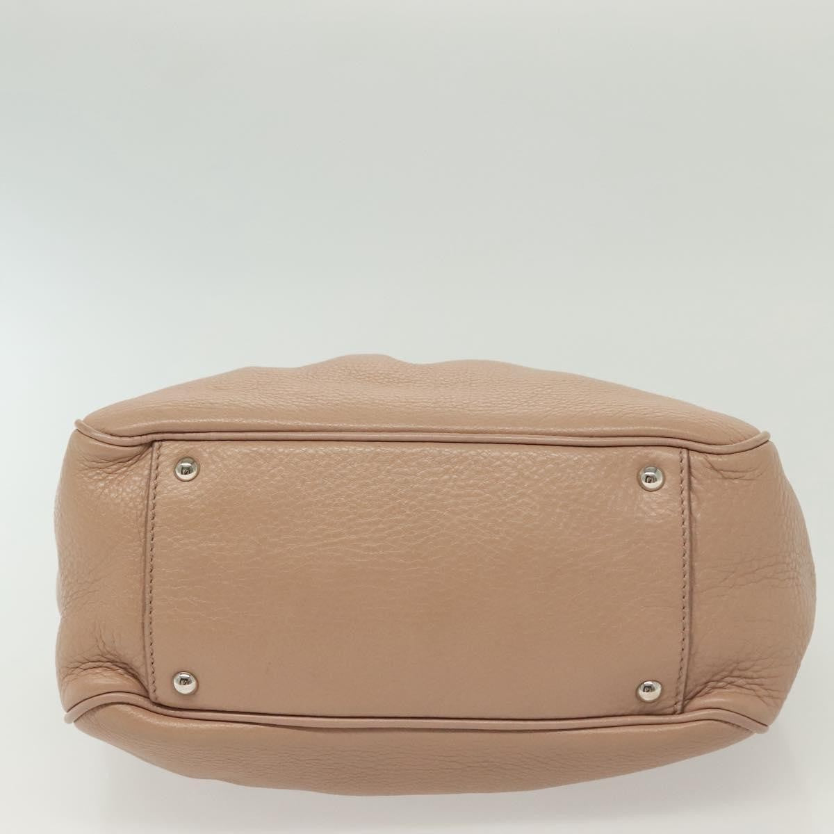 Salvatore Ferragamo Gancini handbag Leather, PINK, LEATHER, Handbag