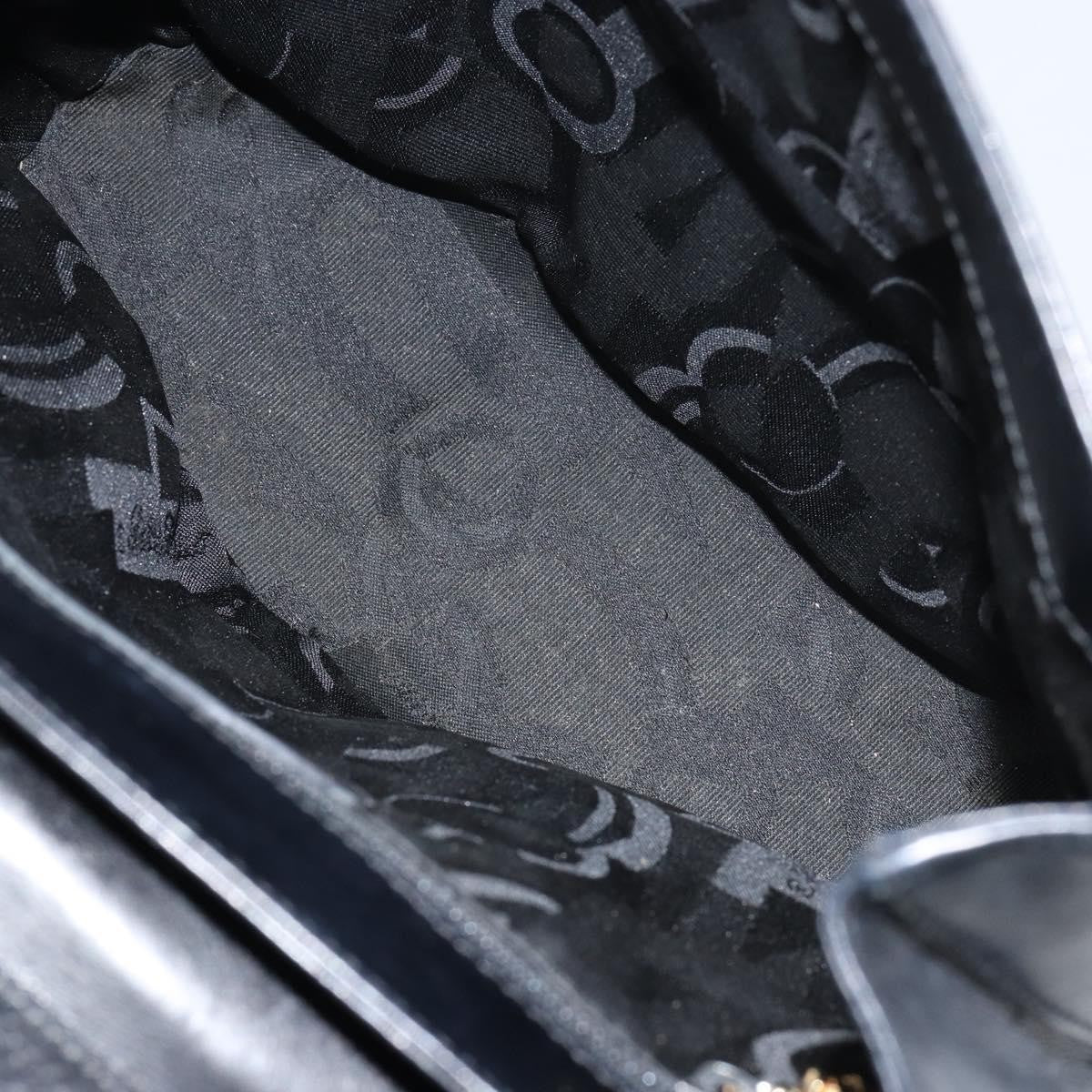 Salvatore Ferragamo Vintage Handbag Leather, BLACK, LEATHER, Handbag