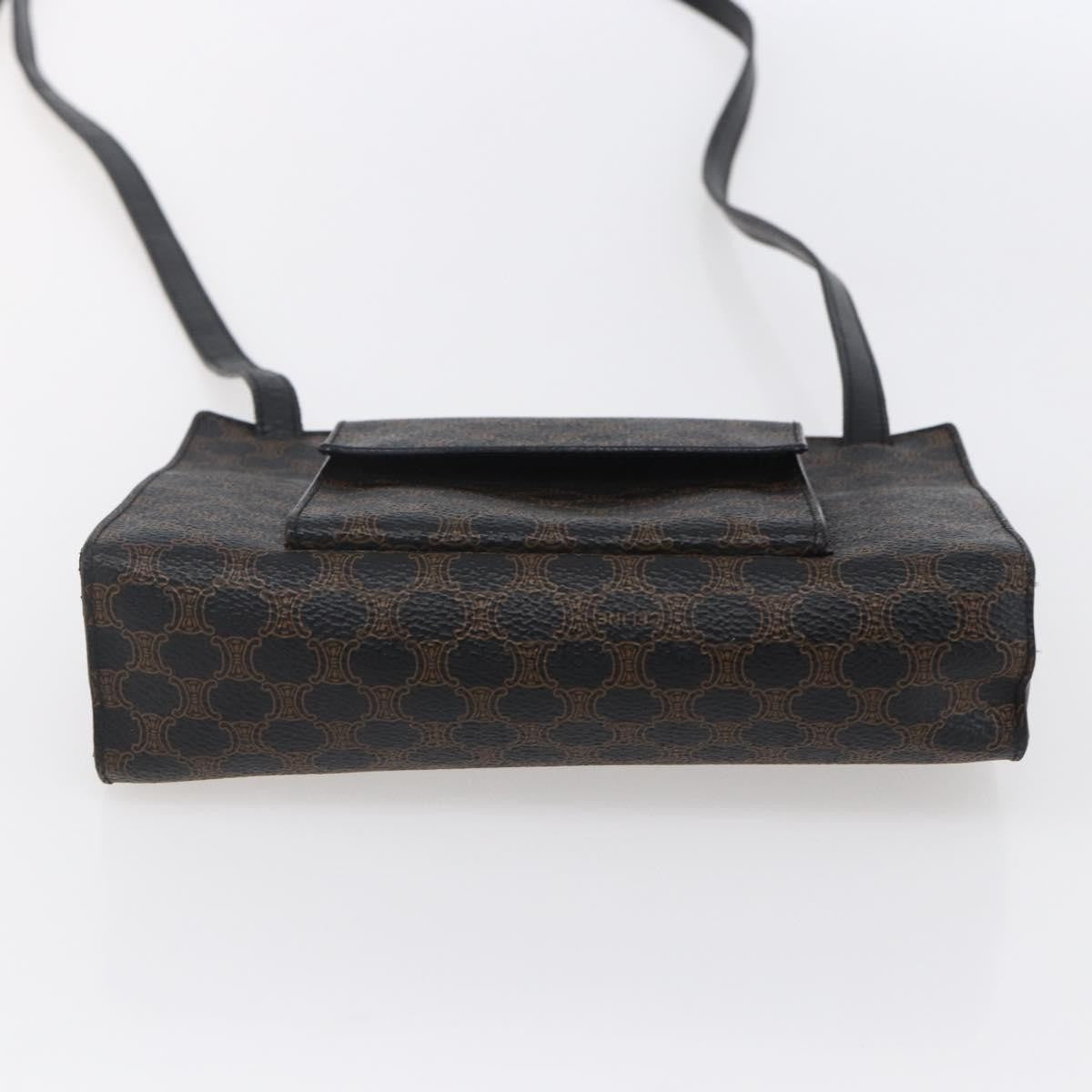 Celine Vintage Macadam Shoulder Bag Canvas, BLACK, CANVAS, Shoulder bag