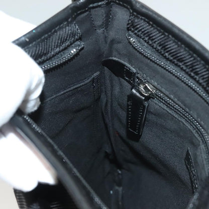 Burberry Front Pocket Messenger Bag Haymarket Canvas, BLACK, CANVAS, Shoulder bag