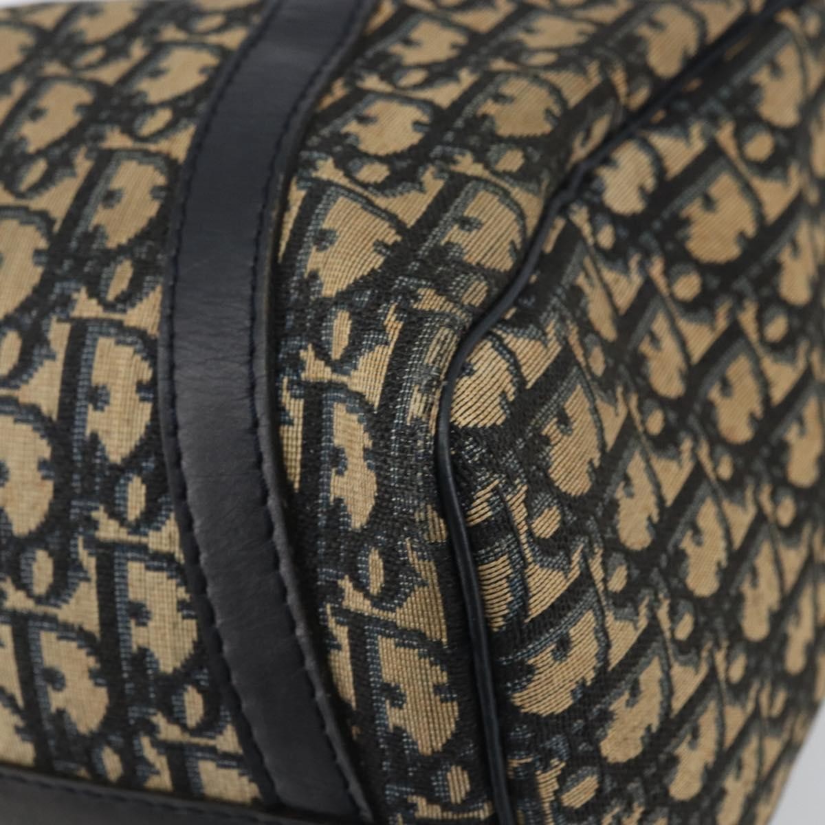 Christian Dior Vintage Trotter Boston Bag Canvas, NAVY, CANVAS, Travel bag