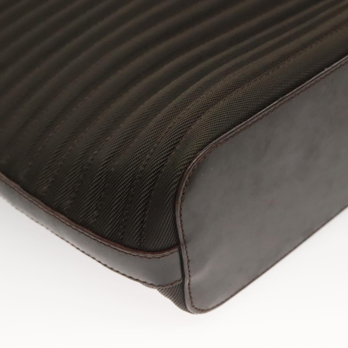 Gucci Vintage Bamboo Handle Bag Nylon, BROWN, NYLON, Handbag