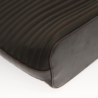 Gucci Vintage Bamboo Handle Bag Nylon, BROWN, NYLON, Handbag