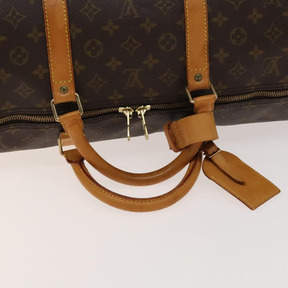Louis Vuitton Keepall Bag Monogram Canvas, BROWN, CANVAS, Travel bag