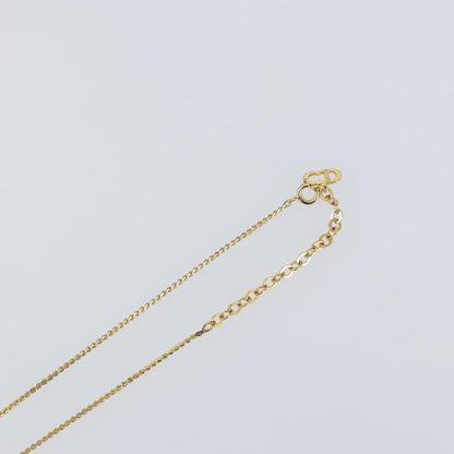 Christian Dior CD Pendant Necklace Metal and Crystals, GOLD, METAL, Necklace