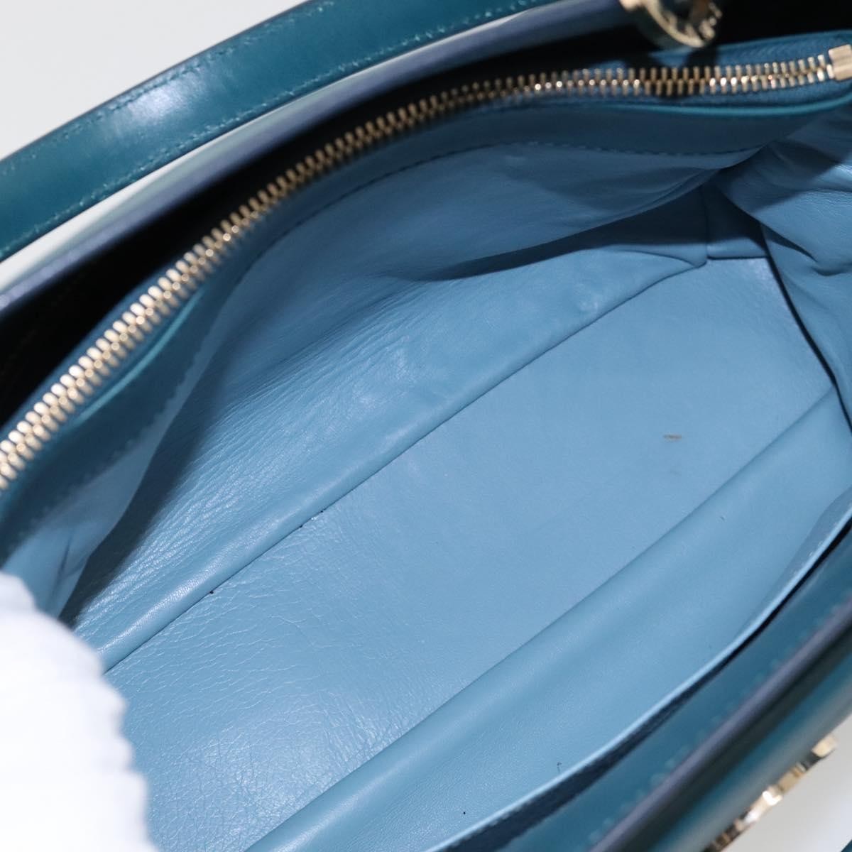 Bvlgari Handbag Leather, TURQUOISE, LEATHER, Handbag