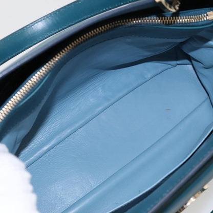 Bvlgari Handbag Leather, TURQUOISE, LEATHER, Handbag