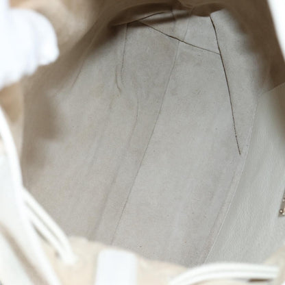 Miu Miu Drawstring Satchel Leather, SILVER, LEATHER, Handbag