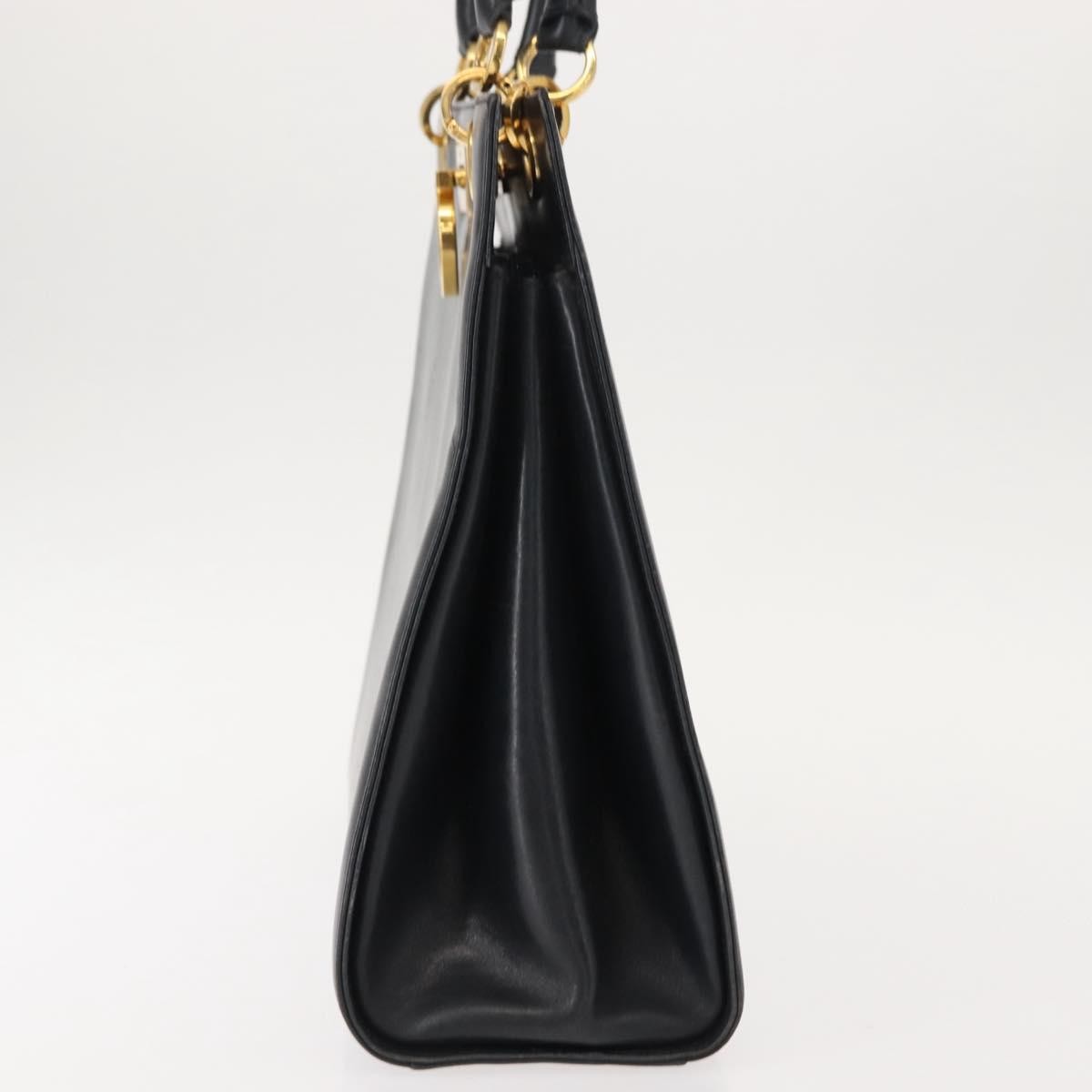 Salvatore Ferragamo Gancini Shoulder Bag Leather, NAVY, LEATHER, Shoulder bag