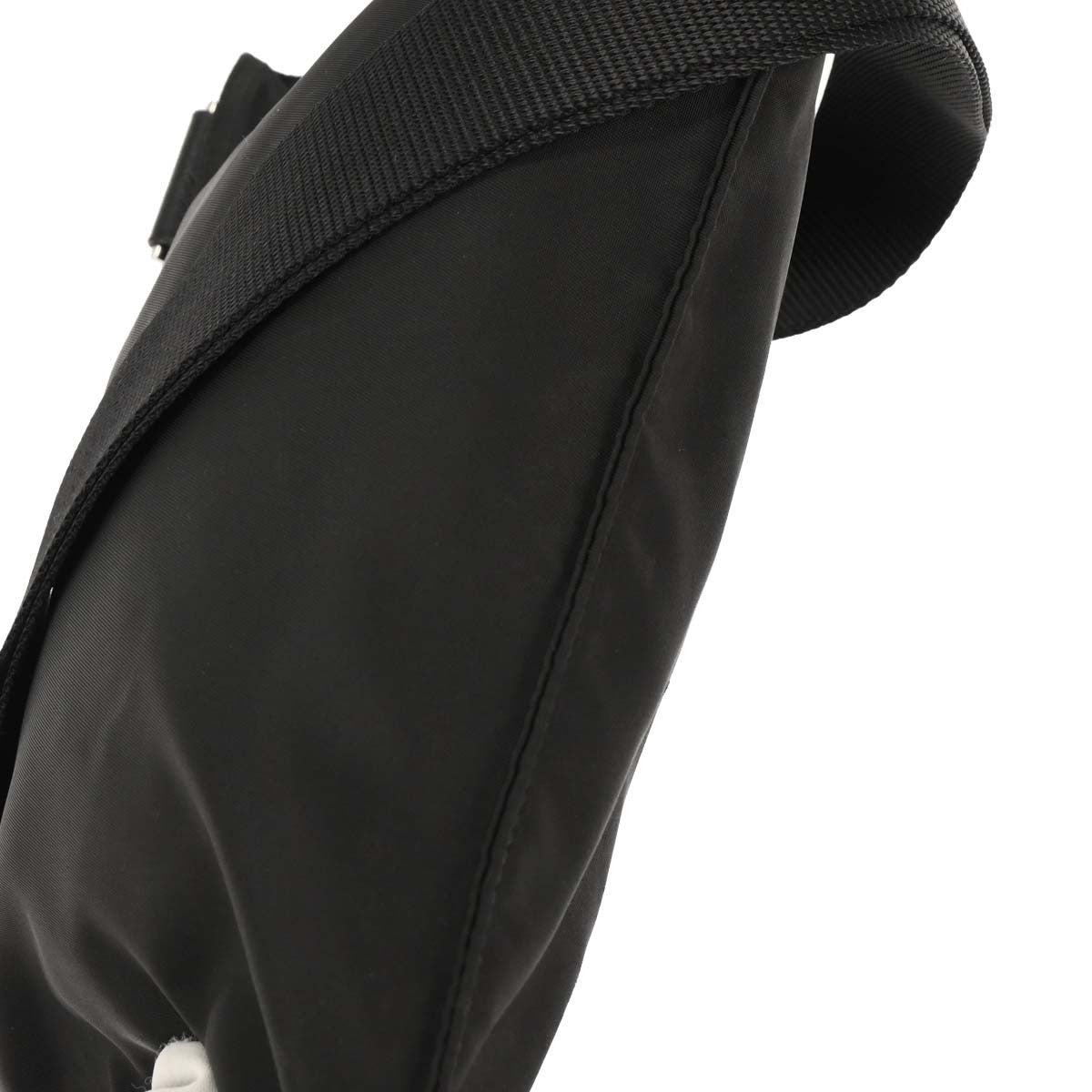 Prada Front Pocket Messenger Bag Tessuto, BLACK, NYLON, Shoulder bag