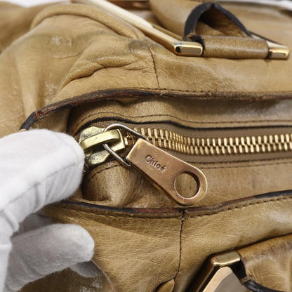 Chloe Ethel Handbag Leather, BEIGE, LEATHER, Handbag