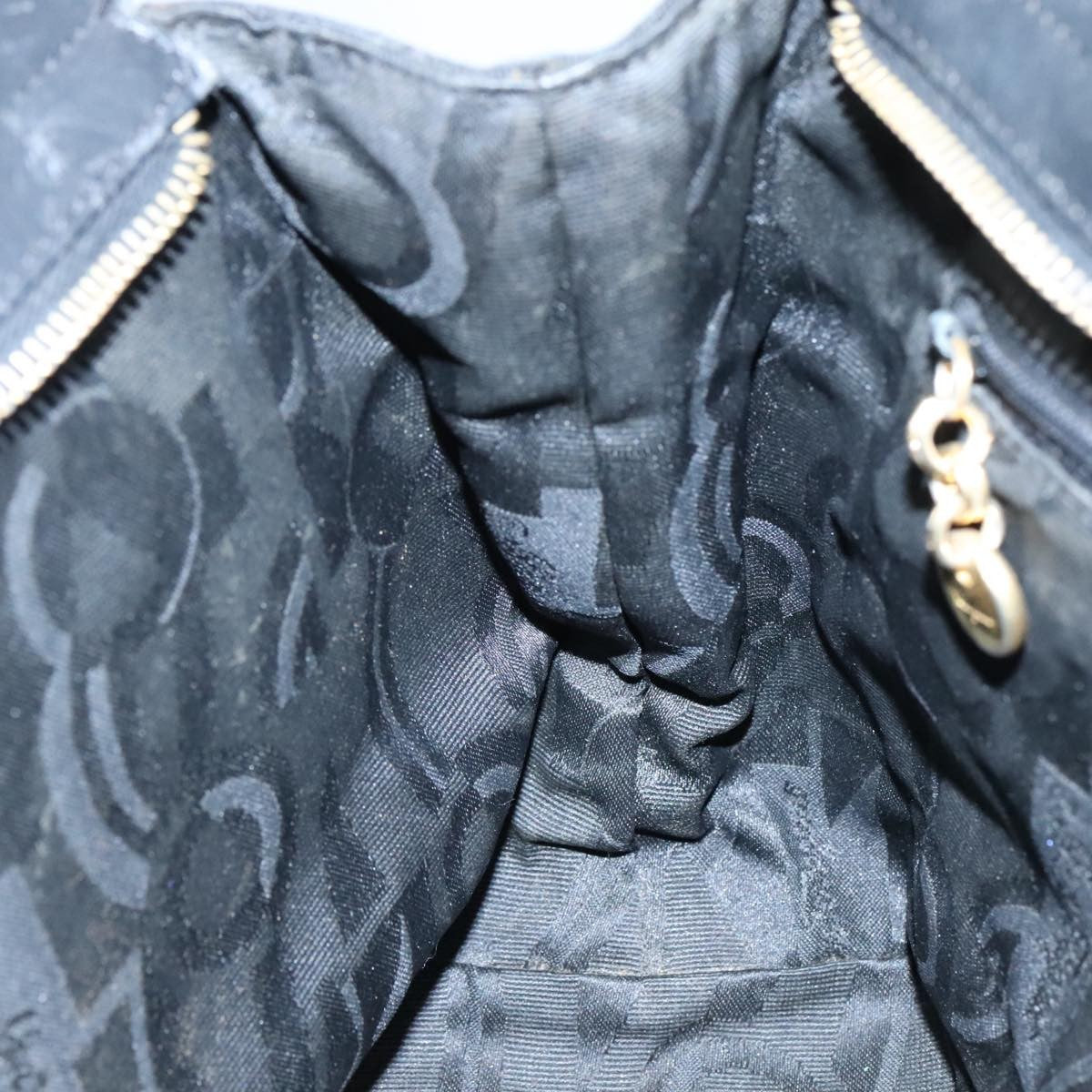 Salvatore Ferragamo Vala Handbag Canvas, BLACK, CANVAS, Handbag