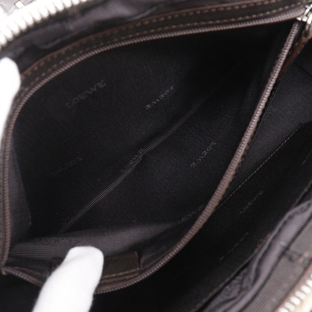 Loewe Vintage Anagram Handbag Canvas with Leather, BEIGE, CANVAS, Tote bag