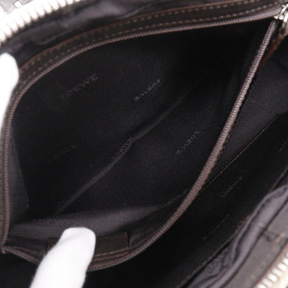 Loewe Vintage Anagram Handbag Canvas with Leather, BEIGE, CANVAS, Tote bag