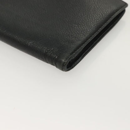 Chanel Vintage CC Bifold Wallet Leather, BLACK, LEATHER, Wallets