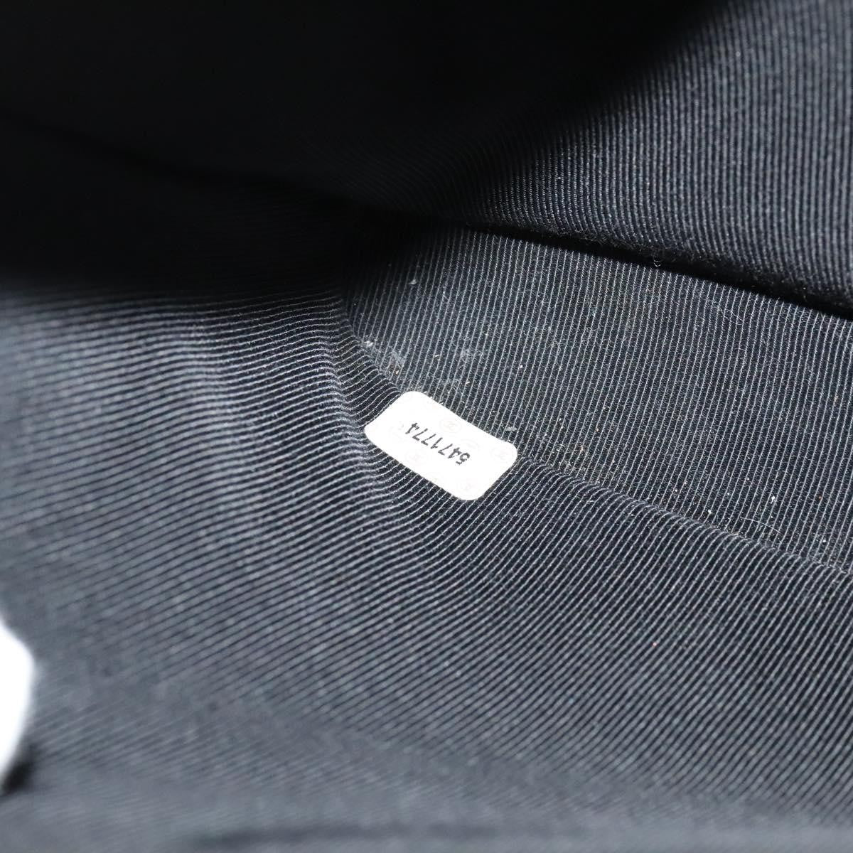 Chanel Vintage Chocolate Bar Metal Ring Tote Quilted Lambskin, BLACK, LEATHER, Tote bag