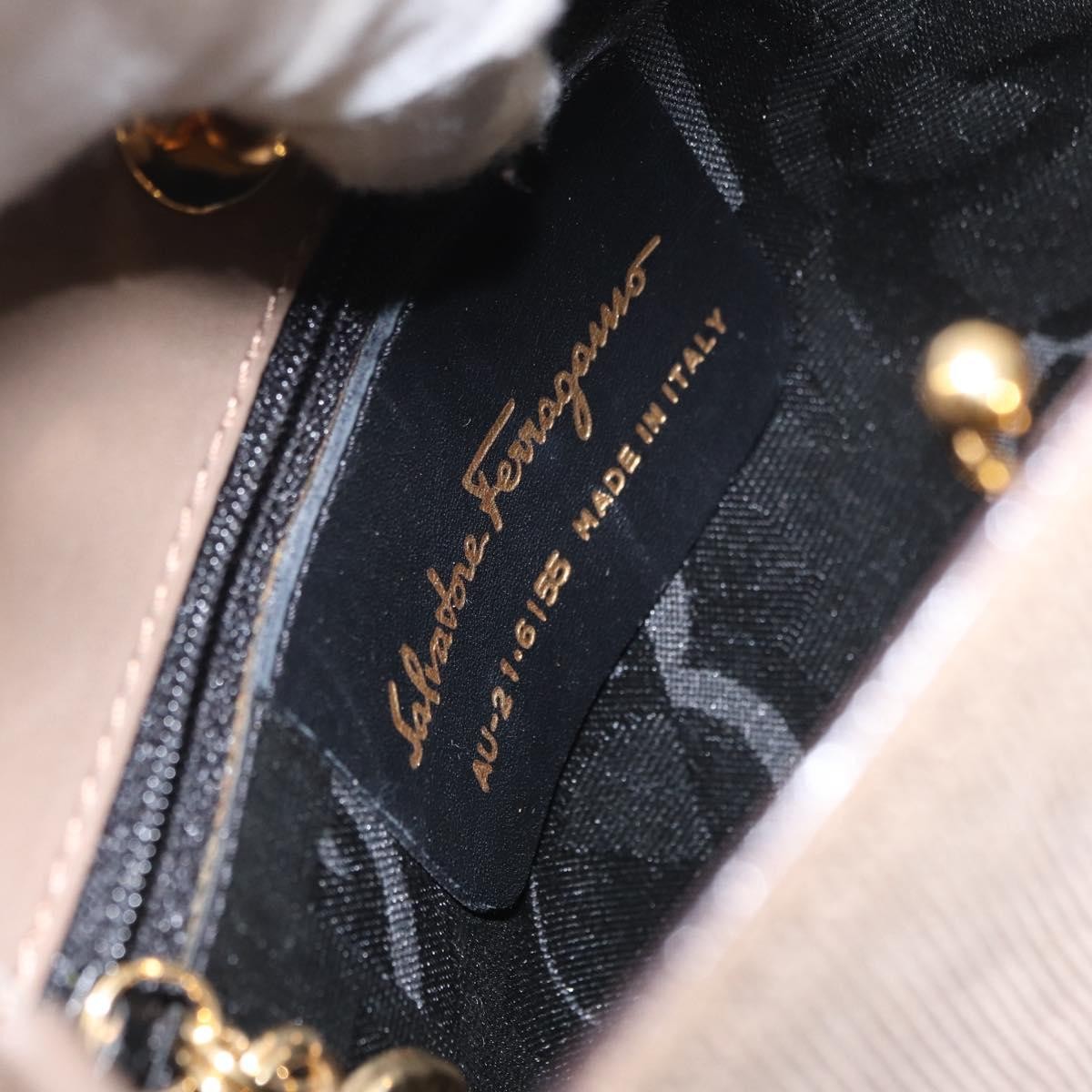 Salvatore Ferragamo Vala Handbag Canvas, BEIGE, CANVAS, Handbag